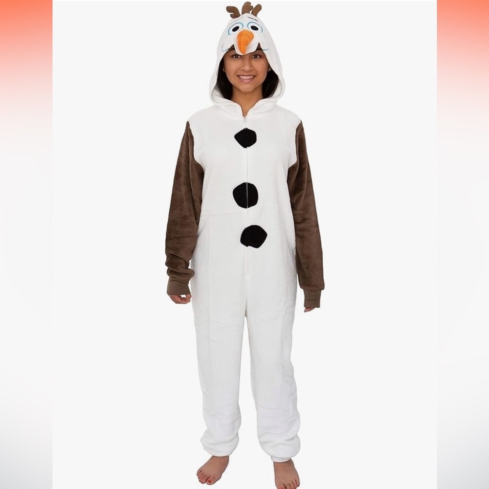 NWT Disney Frozen Olaf Holiday Christmas Pajama Onesie